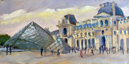 La Louvre Painting by Stephanie Schlatter