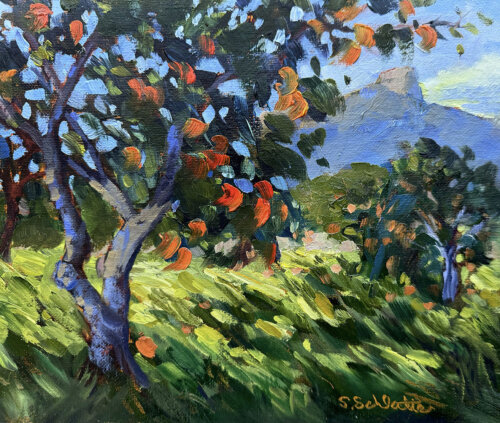 Orange Galore Painting by Stephanie Schlatter