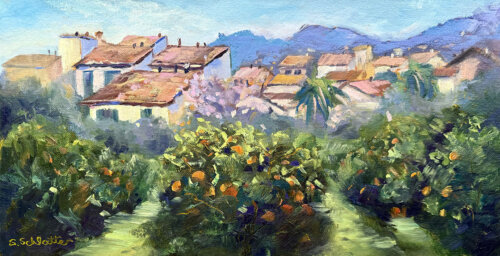 Orchard View Painting by Stephanie Schlatter