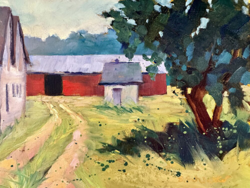 Thorson Farm Painting by Stephanie Schlatter