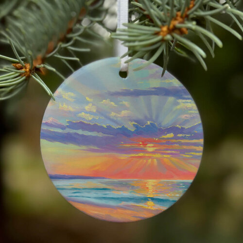 Lake Michigan Breathtaking View ornament by Stephanie Schlatter