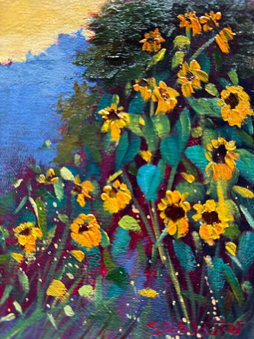 Life is the Flower Painting by Stephanie Schlatter