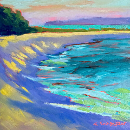 Along the Shore Painting by Stephanie Schlatter